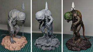 Лепка троглодита из героев 3 / Sculpting Heroes of Might & Magic III Troglodyte Statue