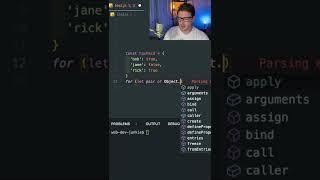 How to loop over each key value pair in a javascript object #shorts