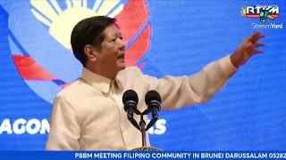 PBBM MEETING THE FILIPINO COMMUNITY IN BRUNEI DARUSSALAM