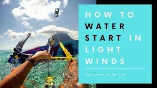 How To Waterstart in Light Wind