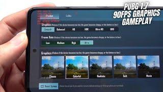 Samsung Galaxy A72 test game PUBG 1.7 90 FPS Graphics