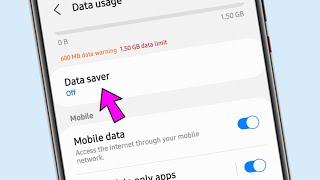 data saver setting || how to use data saver setting on Samsung galaxy