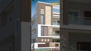 G+2 House elevation design #3delevationdesign #telugubuildingplans #vastuhouseplans