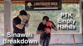 Applying Sinawali Empty Hands in Kickboxing - Pekiti Tirsia Kali Empty Hands