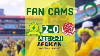 Mamelodi Sundowns [3] 2-0 [2] Wydad Athletic Club | Fan Cams | Reaction from the stands | AFL Final