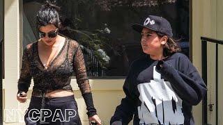 Kourtney Kardashian was spotted in Calabasas with her eldest son Mason after having lunch together