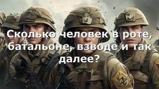 Сколько человек в роте, батальоне, взводе и так далее?