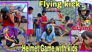 Helmet game khelda ruwabasi vayo||Game with bachapati gone wrong