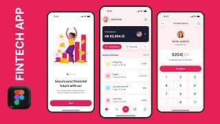 Figma Mobile App Design Tutorial | Fintech App | UI/UX Design Tutorial for Beginners & Intermediates