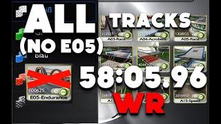 Trackmania Nations Forever All Maps (no E05) Speedrun World Record 58:05.96