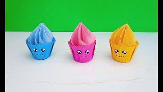 How to make paper cupcake | Origami cupcake tutorial