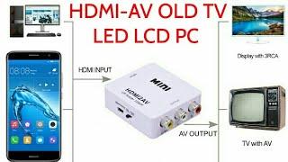 HDMI AV How To Connect Smartphone To OLD TV LED TV HDTV