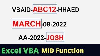 Excel VBA - MID Function