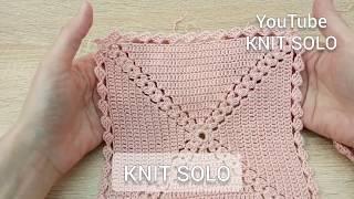 Простая обвязка края крючком. Knit Solo