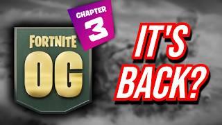 Fortnite Chapter 3 Is Coming Back????