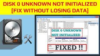 Disk 0 unknown not initialized [Fix without losing data]