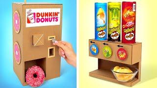 How to Make Awesome Donuts And Pringles Dispensers || DIY Cardboard Project