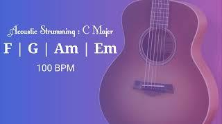 Acoustic Guitar Loop Strumming 100 BPM [ F G Am Em ]