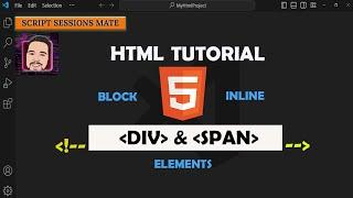 HTML Basics tutorial: Understanding "span" and "div" Elements with Examples.