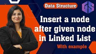 Insert a node after a given node in Linked List | Data Structure