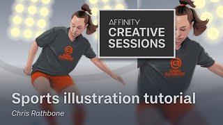 Illustrating an athlete in Affinity Designer with Chris Rathbone