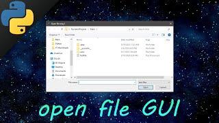 Python GUI open a file (filedialog) 