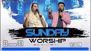 SUNDAY WORSHIP LIVE 22/09/2024 | Pr Sunil John Dsouza | DGM-Bethel Church, Yesupura