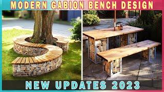 MODERN & STYLISH! 40+ Gabion Bench Ideas 2023 For Front Yard & Backyard Garden