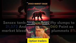 stock market crash #nifty #shortsvideo #niftycrash #stockmarket #niftybank #optiontrading #shorts