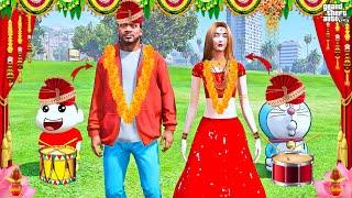 FRANKLIN MARRIAGE  GTAV - SHINCHAN DORAEMON   FRANKLIN MARRIAGE IN TELUGU