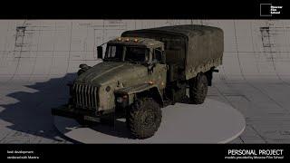 Vehicle lookdev. URAL 4320 [Houdini]