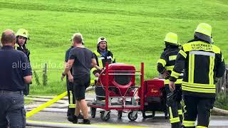 Verheerender Brand in Fischen: Stall und Wohnhaus betroffen – Lokale Solidarität in Aktion