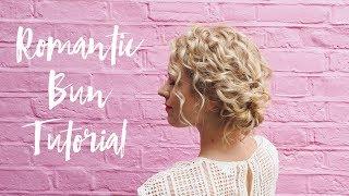 Quick romantic hairstyle tutorial for curly hair