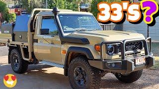 2024 Toyota LandCruiser 70 series 33's stock suspension?