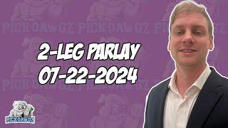 2-Leg Parlay For Monday 7/22/24 | MLB Picks