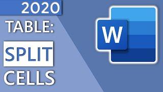 How to Split Table Cells in Word - in 1 MINUTE (HD 2020)