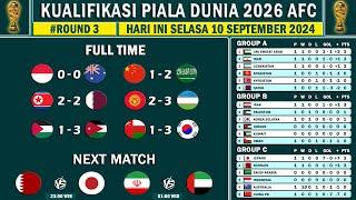 Hasil Kualifikasi Piala Dunia 2026 Zona Asia Tahap 3 Terbaru - Klasemen Kualifikasi Piala Dunia 2026