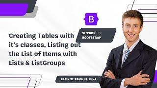 Bootstrap - Creating Tables and Applying Classes, Writing the Lists and ListGroups