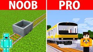 Minecraft NOOB Vs PRO : SAFEST TRAIN STATION Build CHALLENGE!