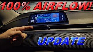 Full Airflow Install Update!  New 9.6" CarPlay Android Auto Hi Res Front Screen | Tesla 3/Y