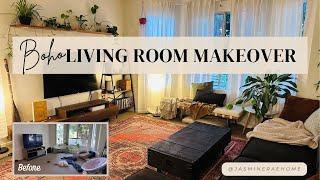 EXTREME BOHO LIVING ROOM MAKEOVER ON A BUDGET