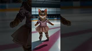 "Dancing Cat Shows Off Amazing Ice Skating Skills! ️"