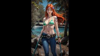 [4K] AI cosplay Lookbook - ONEPIECE NAMI - 나미 - Reality AI stable ai studio #aiart #onpiece  #원피스