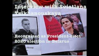Interview with SviatlanaTsikhanouskaya, Leader of Belarus opposition ITA SUBTITLES