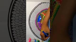 semi circle mandala art coloring series 1