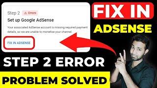 Step 2 Error Setup Google AdSense | Monetization Step 2 Error Problem Solved | Fix In AdSense Tamil