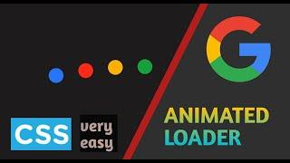 Google Loading Animation using CSS only | Very Easy