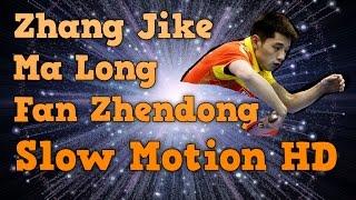 Zhang Jike, Ma Long, Fan Zhendong | Slow Motion HD