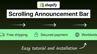 Scrolling Announcement Bar Shopify