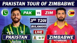 PAKISTAN vs ZIMBABWE 3rd T2O Match LIVE COMMENTARY | PAK vs ZIM T20 MATCH LIVE | PAK 12 OV